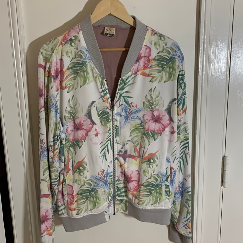 Faherty Floral Bomber Jacket - Multicolor
